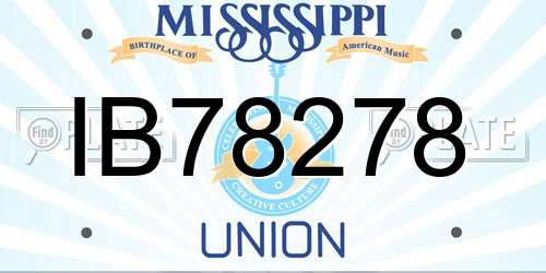 IB78278 Mississippi License Plate