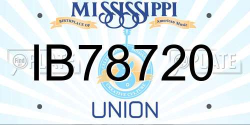 IB78720 Mississippi License Plate