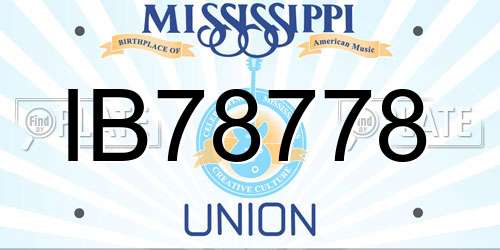 IB78778 Mississippi License Plate