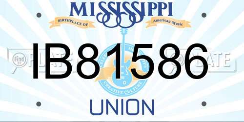 IB81586 Mississippi License Plate