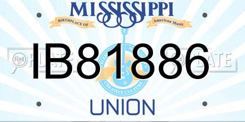 IB81886 Mississippi License Plate
