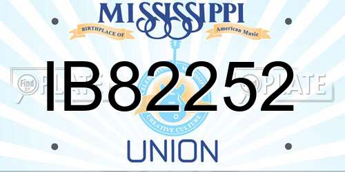 IB82252 Mississippi License Plate