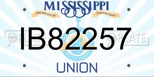 IB82257 Mississippi License Plate