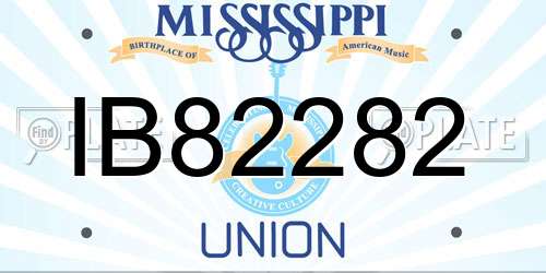 IB82282 Mississippi License Plate