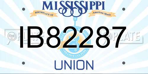 IB82287 Mississippi License Plate