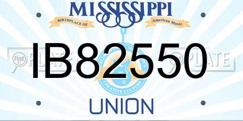 IB82550 Mississippi License Plate