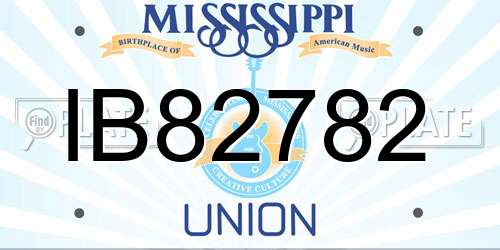 IB82782 Mississippi License Plate