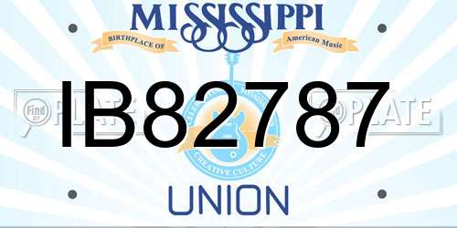 IB82787 Mississippi License Plate