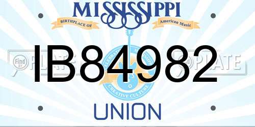 IB84982 Mississippi License Plate