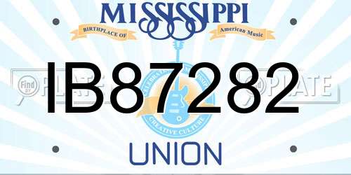 IB87282 Mississippi License Plate
