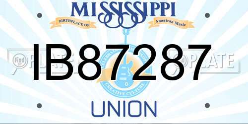 IB87287 Mississippi License Plate