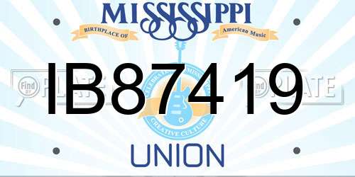IB87419 Mississippi License Plate