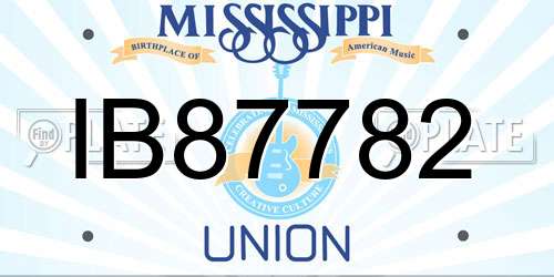 IB87782 Mississippi License Plate