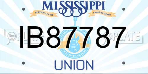 IB87787 Mississippi License Plate