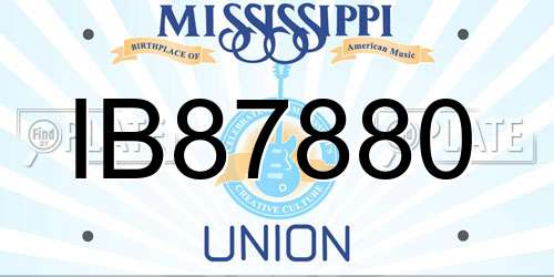 IB87880 Mississippi License Plate