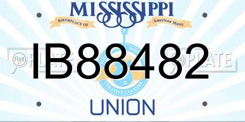 IB88482 Mississippi License Plate