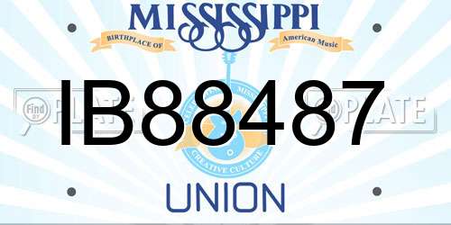 IB88487 Mississippi License Plate