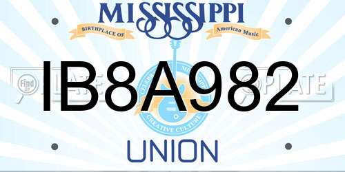 IB8A982 Mississippi License Plate