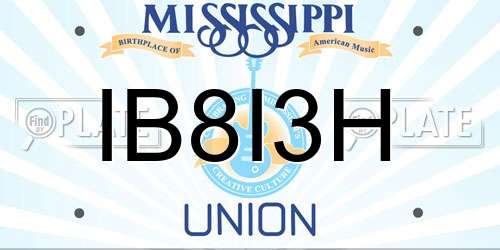 IB8I3H Mississippi License Plate