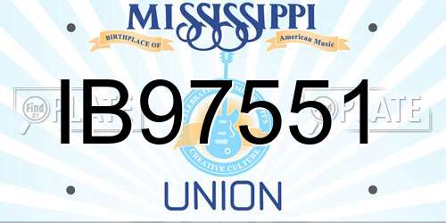IB97551 Mississippi License Plate