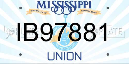 IB97881 Mississippi License Plate
