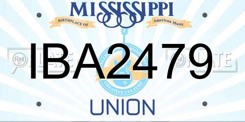 IBA2479 Mississippi License Plate