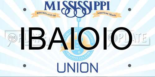 IBAIOIO Mississippi License Plate