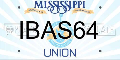 IBAS64 Mississippi License Plate