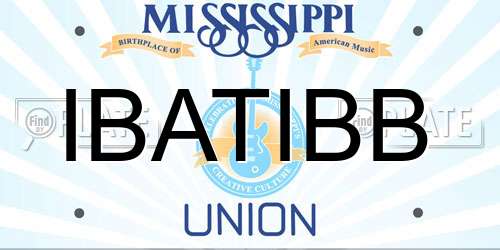 IBATIBB Mississippi License Plate