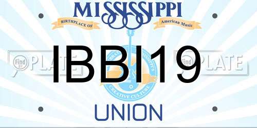 IBBI19 Mississippi License Plate