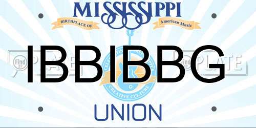 IBBIBBG Mississippi License Plate