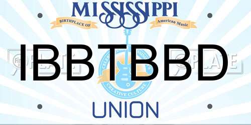 IBBTBBD Mississippi License Plate