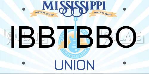 IBBTBBO Mississippi License Plate
