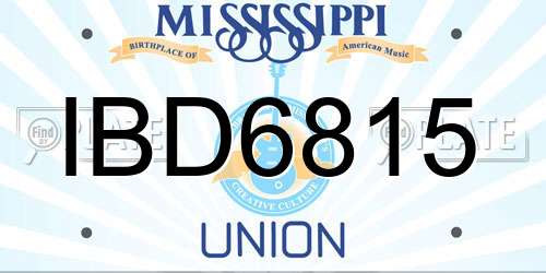 IBD6815 Mississippi License Plate