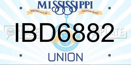 IBD6882 Mississippi License Plate