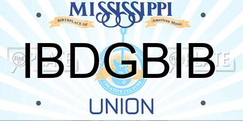 IBDGBIB Mississippi License Plate