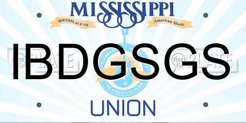 IBDGSGS Mississippi License Plate