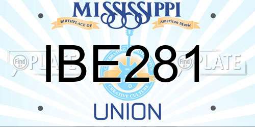 IBE281 Mississippi License Plate