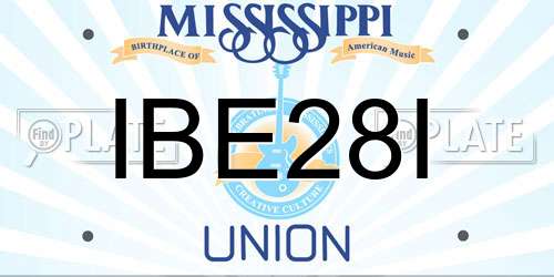 IBE28I Mississippi License Plate