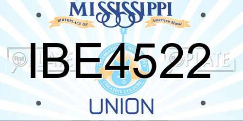 IBE4522 Mississippi License Plate