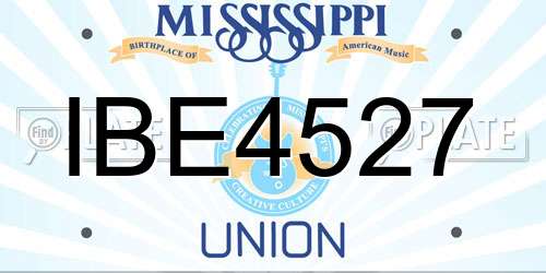 IBE4527 Mississippi License Plate