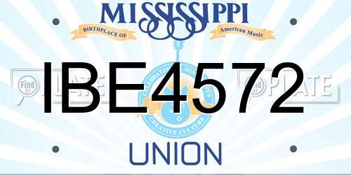IBE4572 Mississippi License Plate