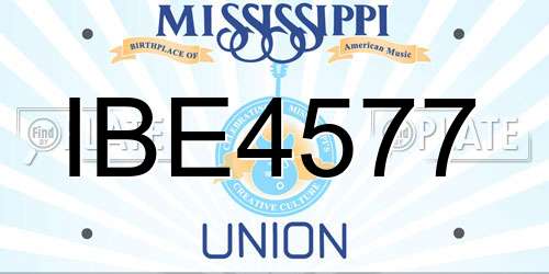 IBE4577 Mississippi License Plate