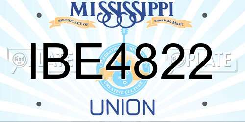 IBE4822 Mississippi License Plate