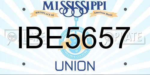 IBE5657 Mississippi License Plate