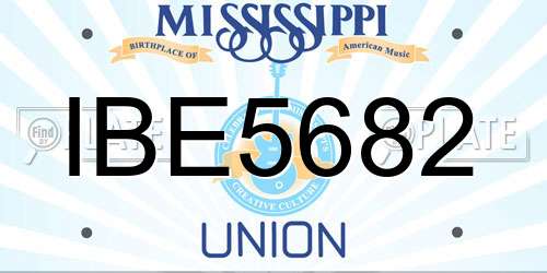IBE5682 Mississippi License Plate