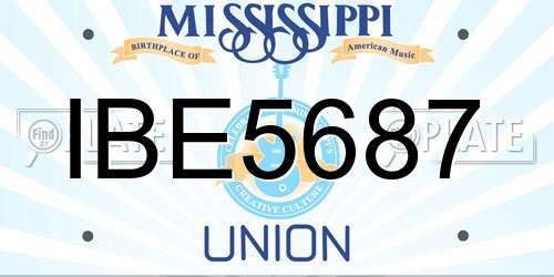 IBE5687 Mississippi License Plate