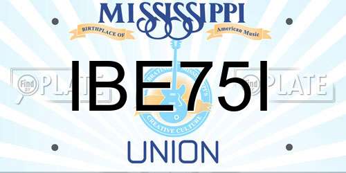 IBE75I Mississippi License Plate
