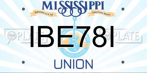 IBE78I Mississippi License Plate