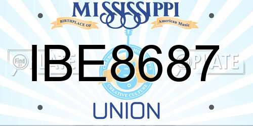 IBE8687 Mississippi License Plate